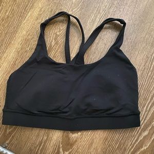 Lululemon size 4 black energy bra